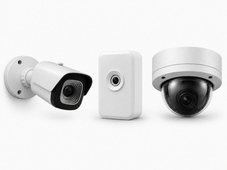 Generic security cameras: bullet, box and dome